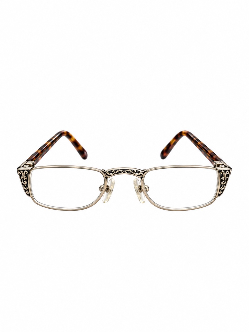 Brighton Shakespearean Readers Silver Filigree Frame with Tortoiseshell Temples